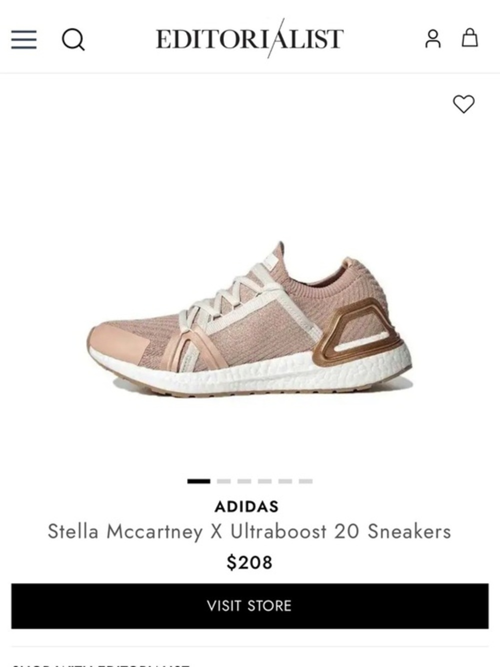 Stella McCartney Ultraboost Rose Gold Champagne Knit Lace-Up Sneakers